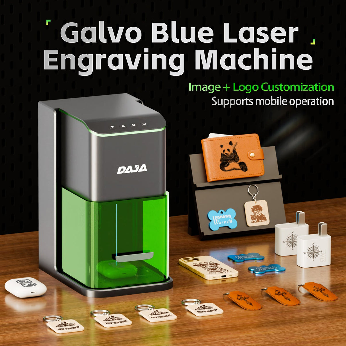 C1 Ultra Scanning Blue Laser Engraver | High - Speed Blue Laser Marker for Wood and Leather - DAJA