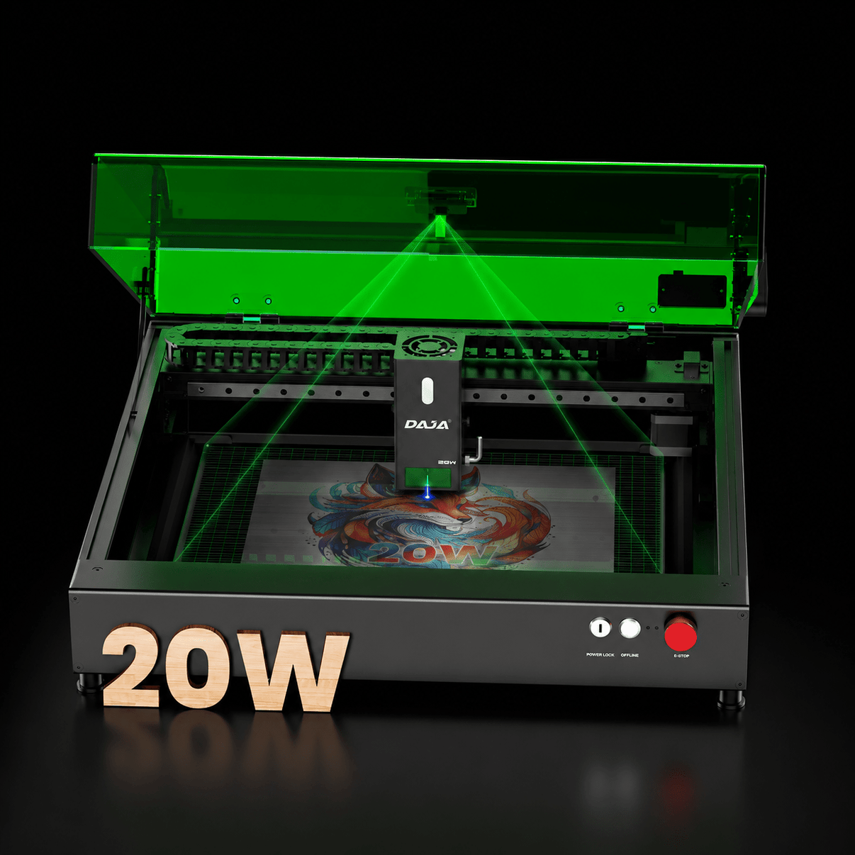 DAJA A8 Dual Laser Engraving Machine|20W Laser Cutter for Wood and Acrylic - DAJA